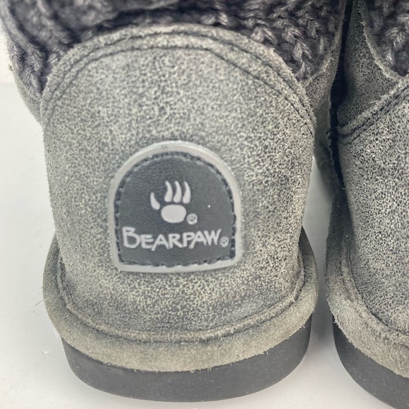 BEARPAW Boshie Suede and Washed Knit Boots - Picture 4 of 16
